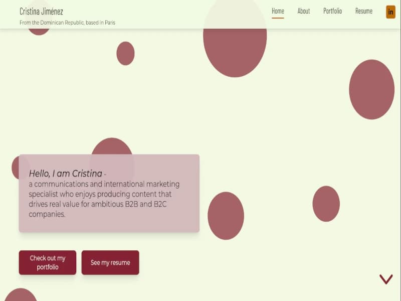 Screenshot of Cristina Jiménez