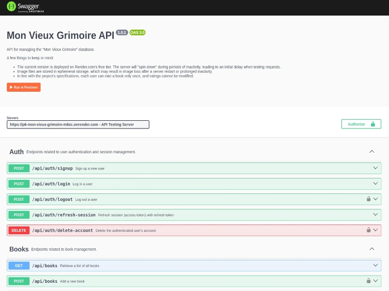 Screenshot of Mon Vieux Grimoire